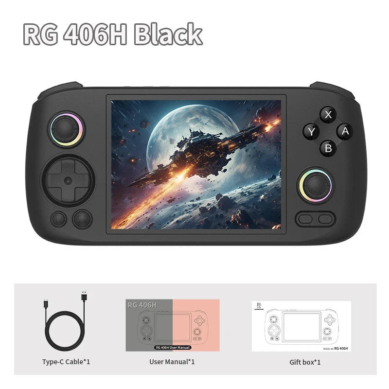 ANBERNIC RG 406H Handheld Game Console 4" IPS Multi-touch Screen Android 13 RG406H Retro Video Games Players Support FOTA Update