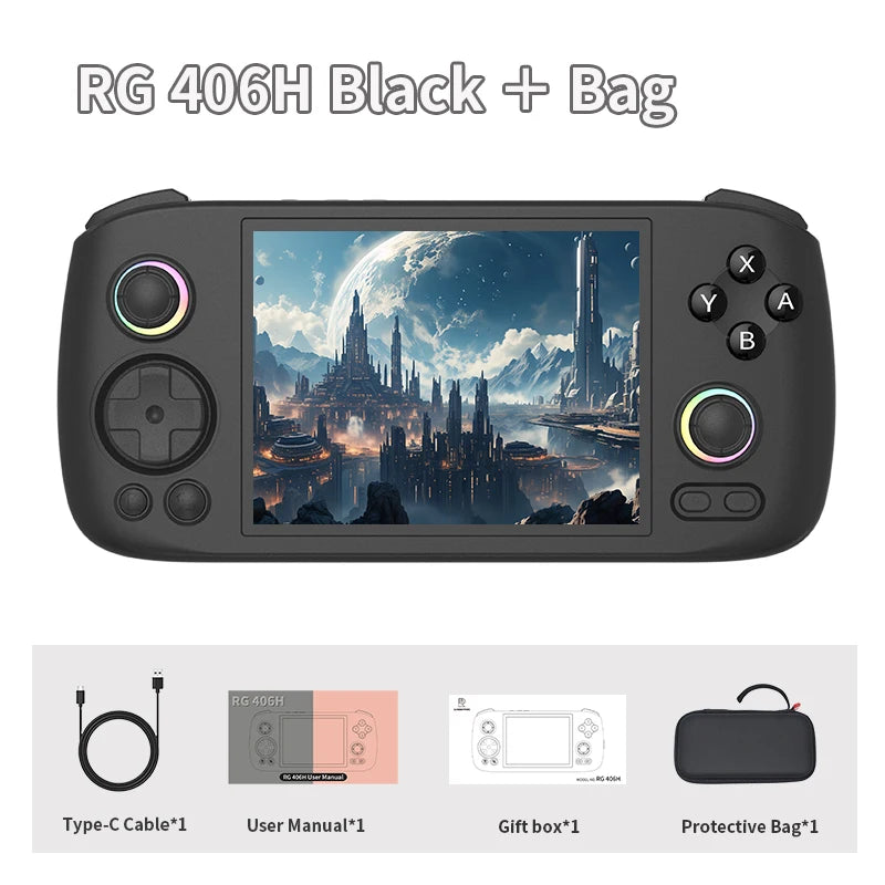 ANBERNIC RG 406H Handheld Game Console 4" IPS Multi-touch Screen Android 13 RG406H Retro Video Games Players Support FOTA Update