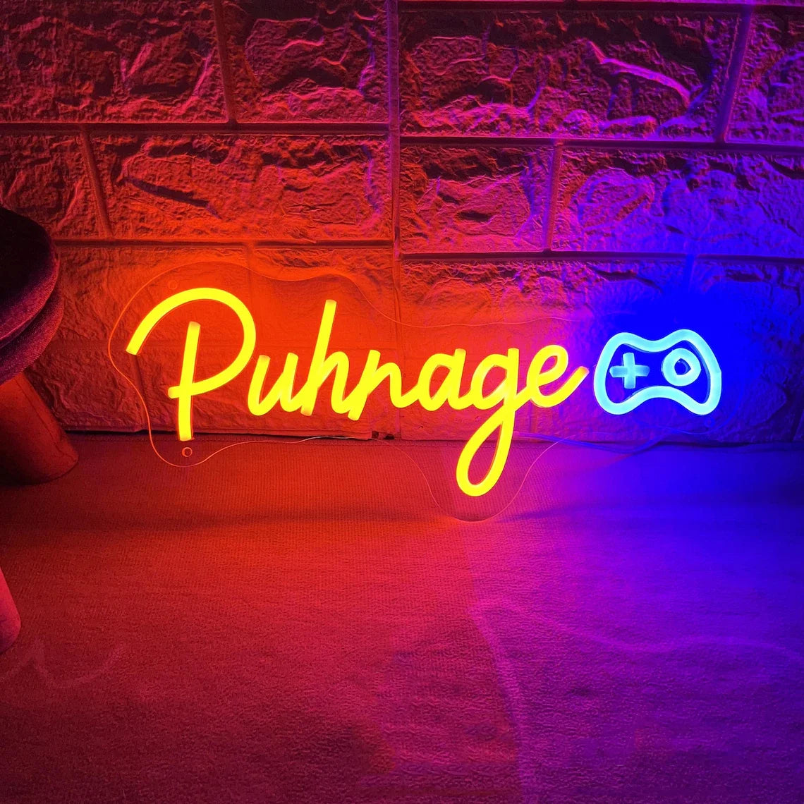 Gamer Tag Username Neon Sign,Custom Gamepad Nametag  Neon Sign, Personalized Gift For Him, Gamer Twitch Decor Game Room Decor