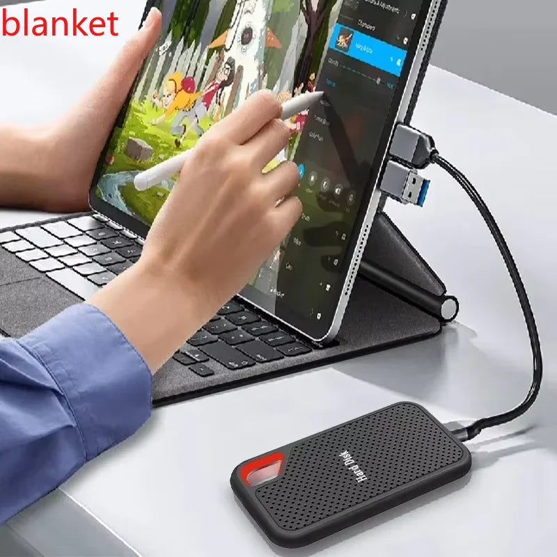 High-speed SSD 128TB External Hard Drive Portable 1TB Mobile Solid State Drive 2TB 4TB Mass External Hard Disk for Laptop/MAC/PC