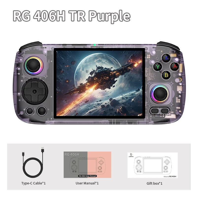 ANBERNIC RG 406H Handheld Game Console 4" IPS Multi-touch Screen Android 13 RG406H Retro Video Games Players Support FOTA Update