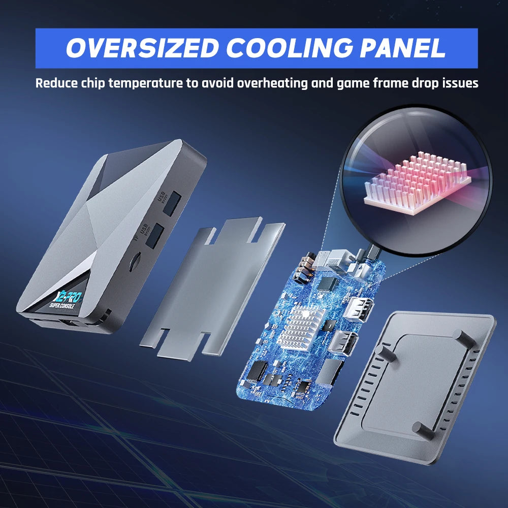 KINHANK Super Console X2 Pro Game Box Retro Video Game Console 60000 Video Games for ARCADE/MAME/DC/SS with Gamepad Gift for Kid