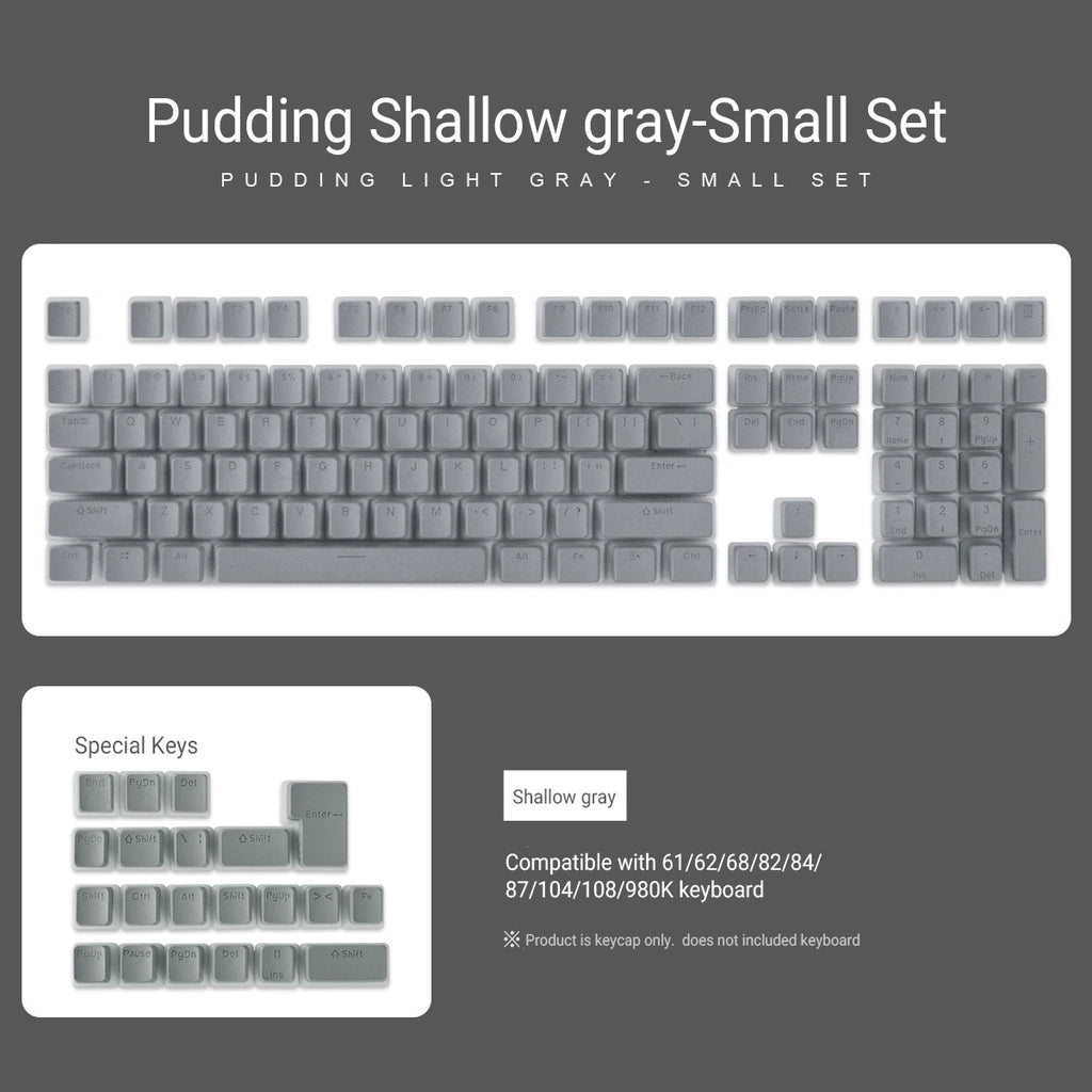129 Keys Pudding Keycaps OEM Profile PBT Double Shot Keycap For Mx Switch Mechanical Keyboard ISO Layout RGB backlit Key Caps