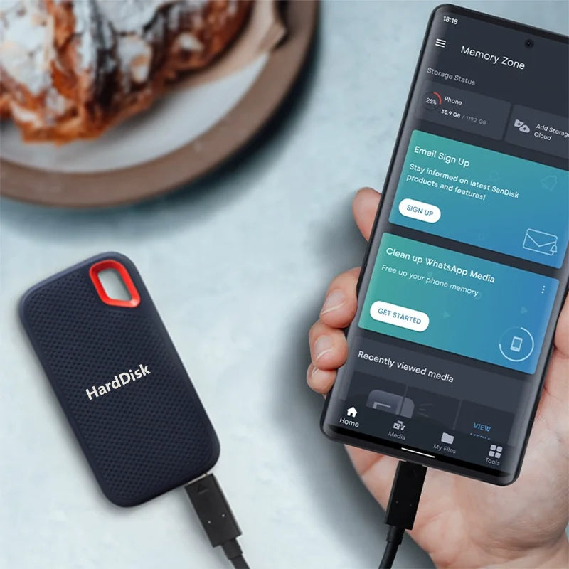 High-speed SSD 128TB External Hard Drive Portable 1TB Mobile Solid State Drive 2TB 4TB Mass External Hard Disk for Laptop/MAC/PC