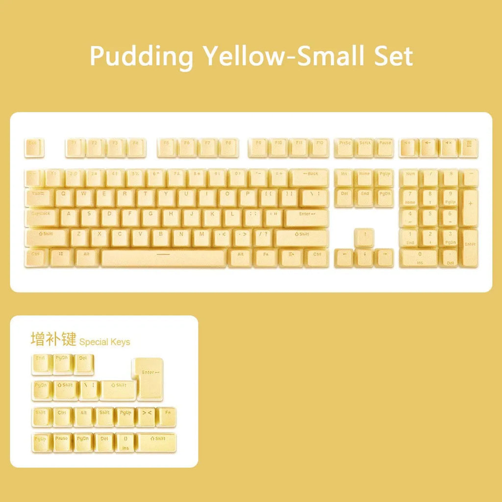 129 Keys Pudding Keycaps OEM Profile PBT Double Shot Keycap For Mx Switch Mechanical Keyboard ISO Layout RGB backlit Key Caps