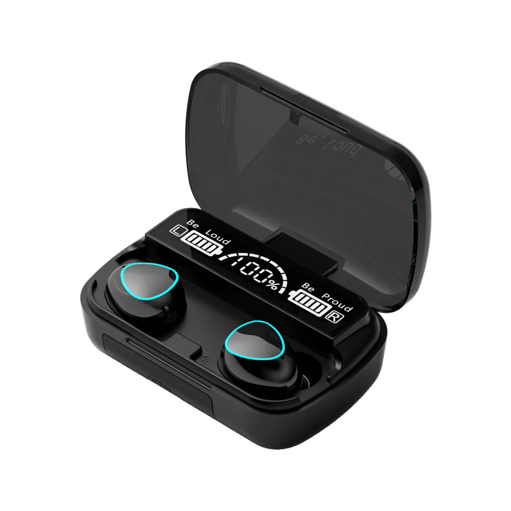 M10 TWS Wireless Headphones: Bluetooth Connection, Charging Box, 9D Stereo, Sports Waterproof Earbuds + Microphone